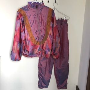 Vintage tracksuit windbreaker jogger set Med